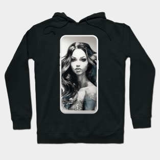 Latin Mermaid Beauty inside a Phone case. Hoodie